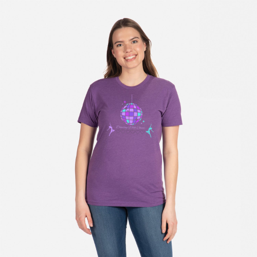 Cotton/Poly Blend T-Shirt(purple Lettering)